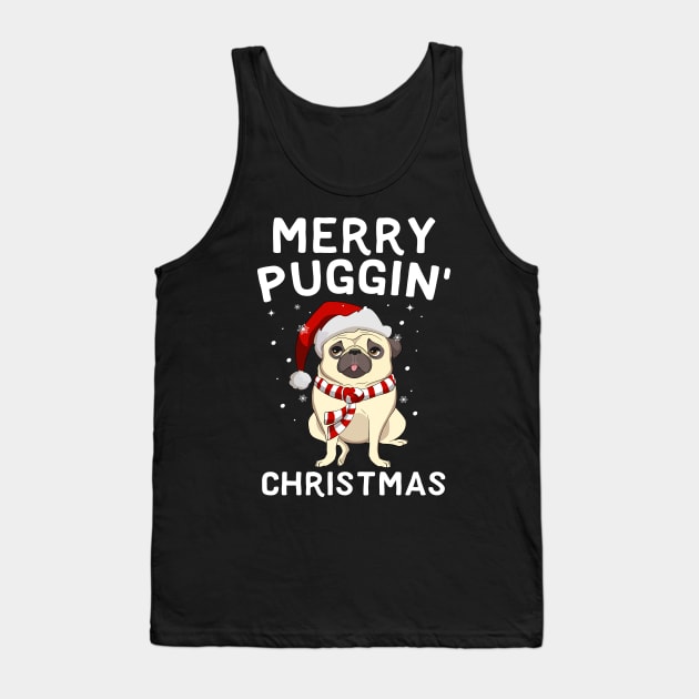 Merry Puggin' Christmas Tank Top by Eugenex